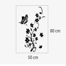 Adesivo Decorativo: Flores e Borboleta