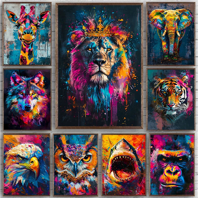 Conjunto de Quadros: Selvagens em Cores