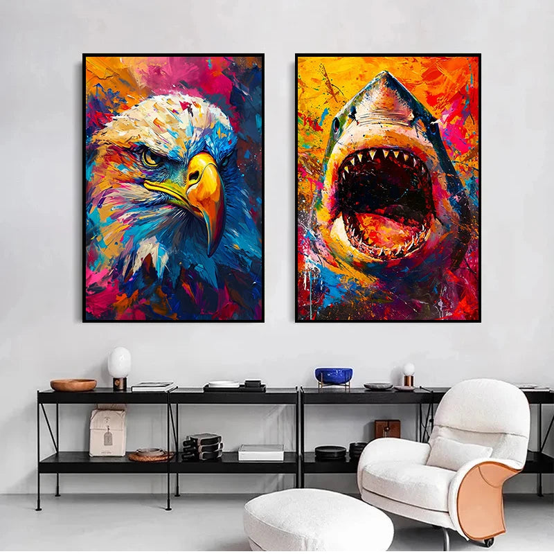 Conjunto de Quadros: Selvagens em Cores